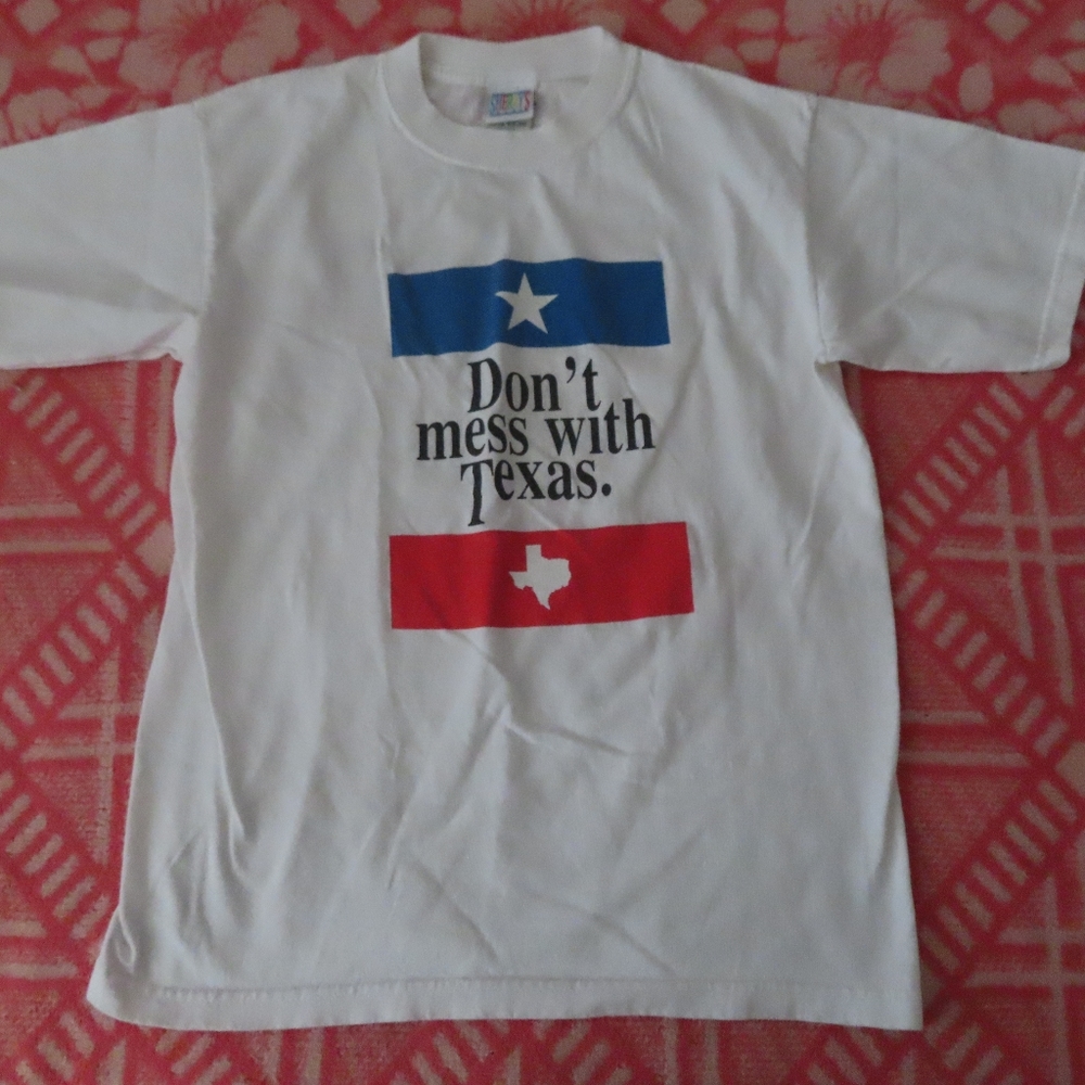 vintage sherrys kids youth 14/16 dont mess with texas tshirt